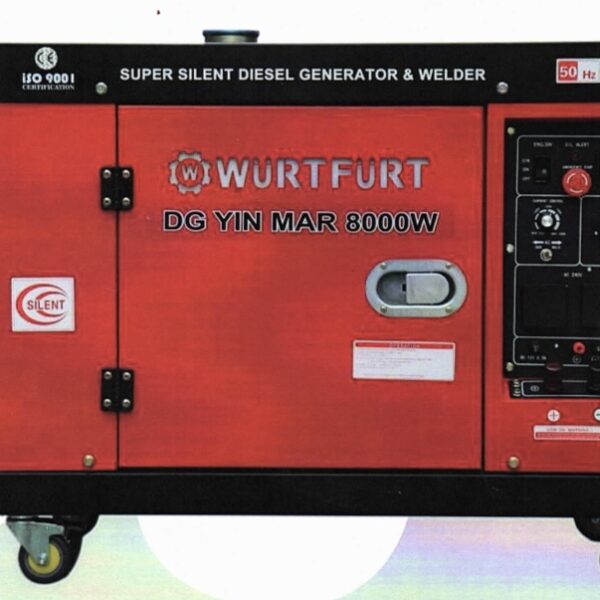 Generatore di energia diesel e saldatrice WÜRTFÜRT Germany DG YIN MAR 8000W